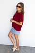Addison Tee - Cabernet