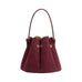 Laguna Mini Recycled Vegan Suede Top Handle Bag- Burgundy
