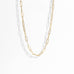 18K Gold Paperclip Chain Necklace: 14+02" / 2.5mm
