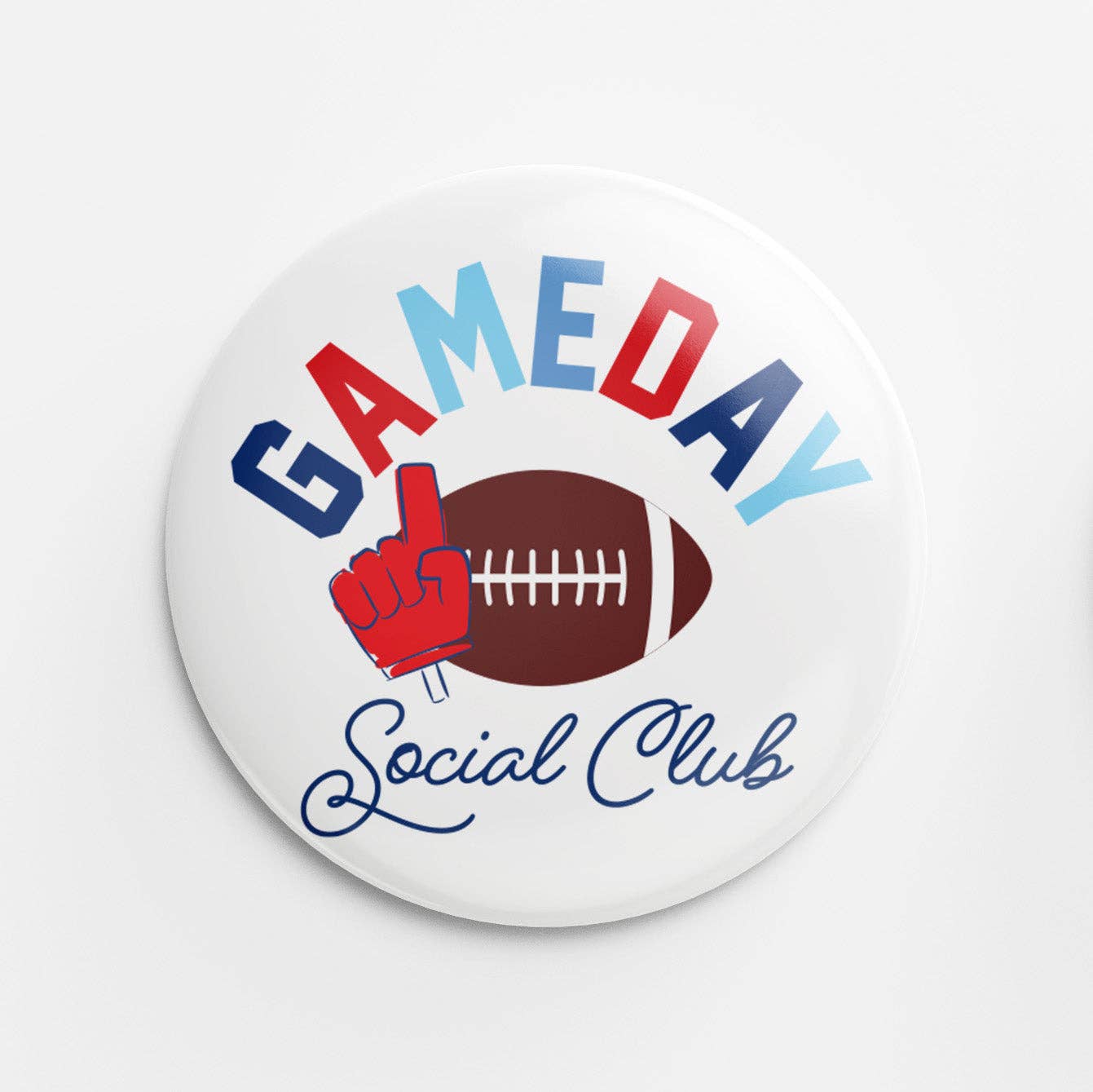 Gameday Social Club Button (Red & Blue)