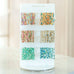 Assorted 2mm Stretch Seed Bead Bracelets: Blue/Mint/White