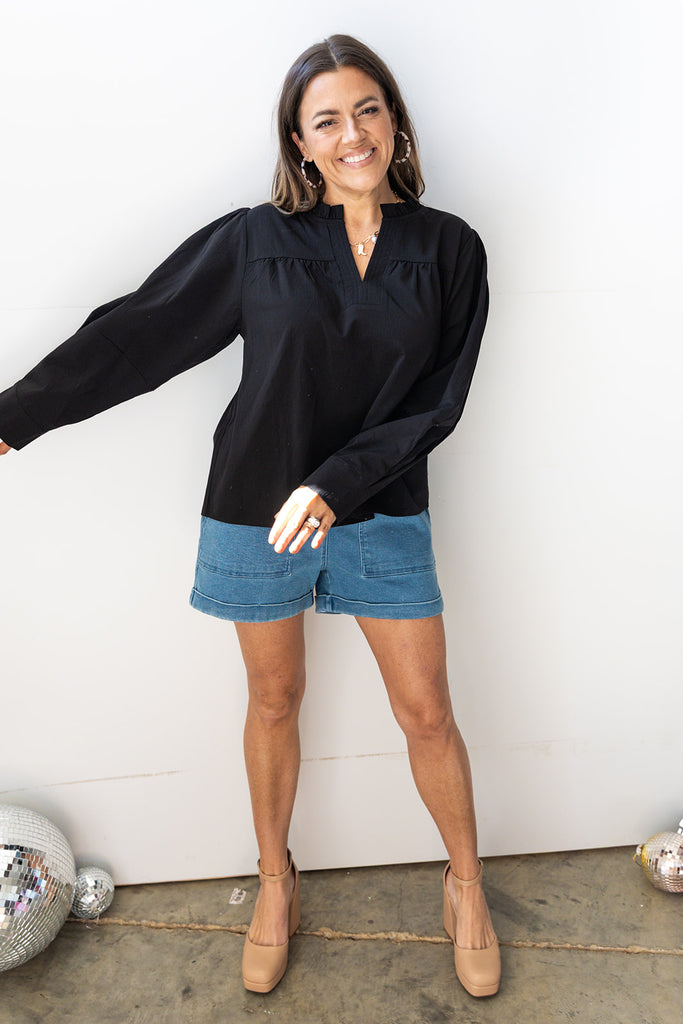 Fall Roll Call Top - Black