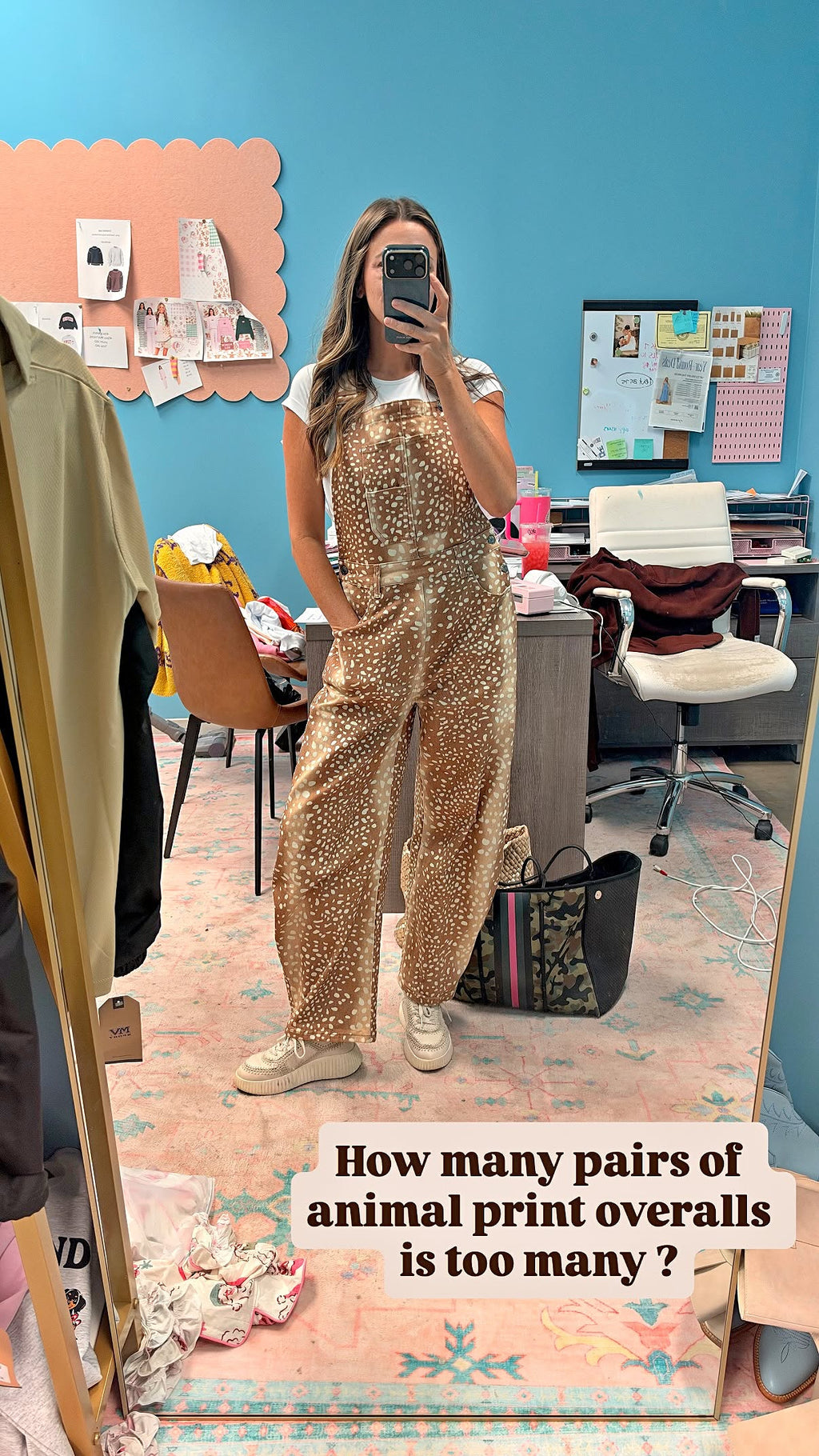 That's So Fawn Overalls - Camel