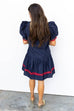 Holiday Heritage Plaid Dress- Navy