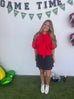 Callin The Rebs Blouse - Red