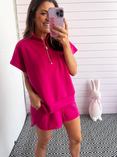 Spring Scuba Shorts - Pink