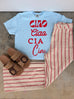 Ciao Tshirt- Crop Boxy Chambray