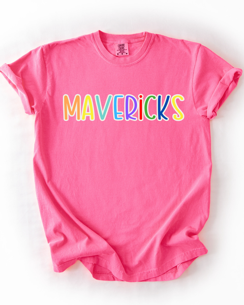 Rainbow Mavericks T-shirt - Crunchberry