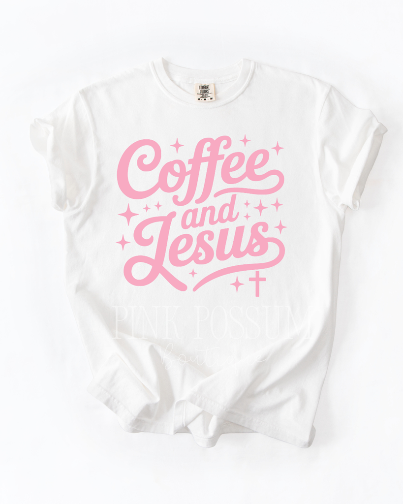 Coffee & Jesus T-shirt - White