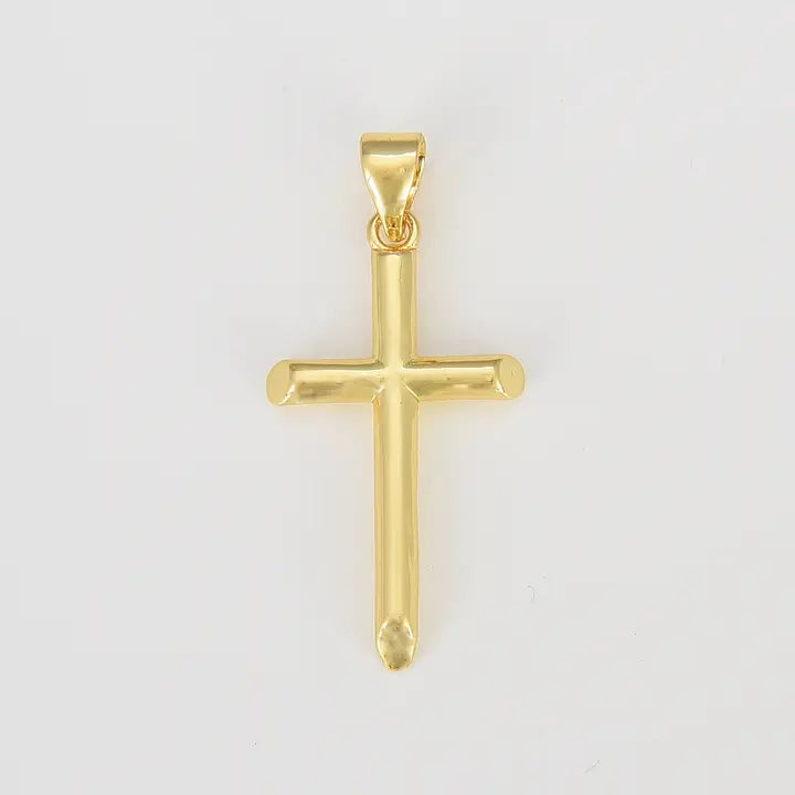 Gold Small Minimalist Cross Charm