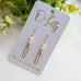 Three Pearl Connector w/Sparkle Gold Dangle Earrings - “Indie”
