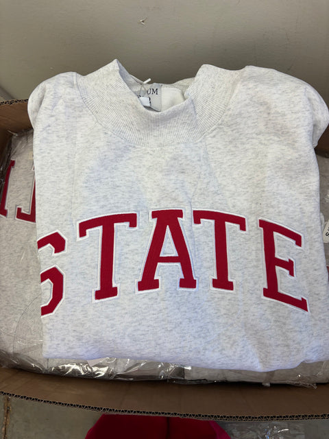 STATE Mock Neck Burgundy