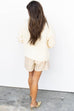 Sassier Than Santa Faux Leather Shorts- Dune
