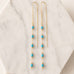 Faceted Turquoise Beaded Threader Earrings