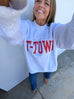 Polka Dot Mockneck sweatshirt - Grey T-Town