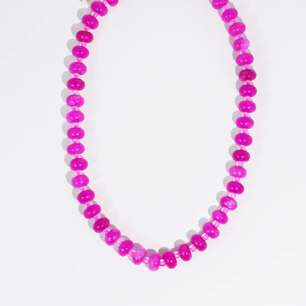 Fuschia Gemstone Necklace