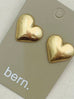 VINTAGE - Puffy Heart Stud (vintage gold) BER580
