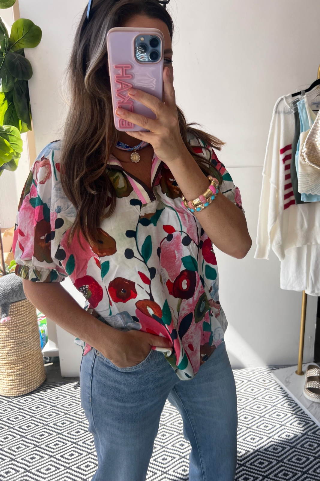 Far Away Blouse -Pink