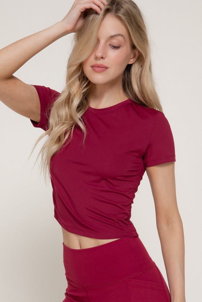 Ruched athletic top