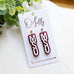 MS State Game Day Earrings | Maroon & White MSU Statement Earrings: Hail State