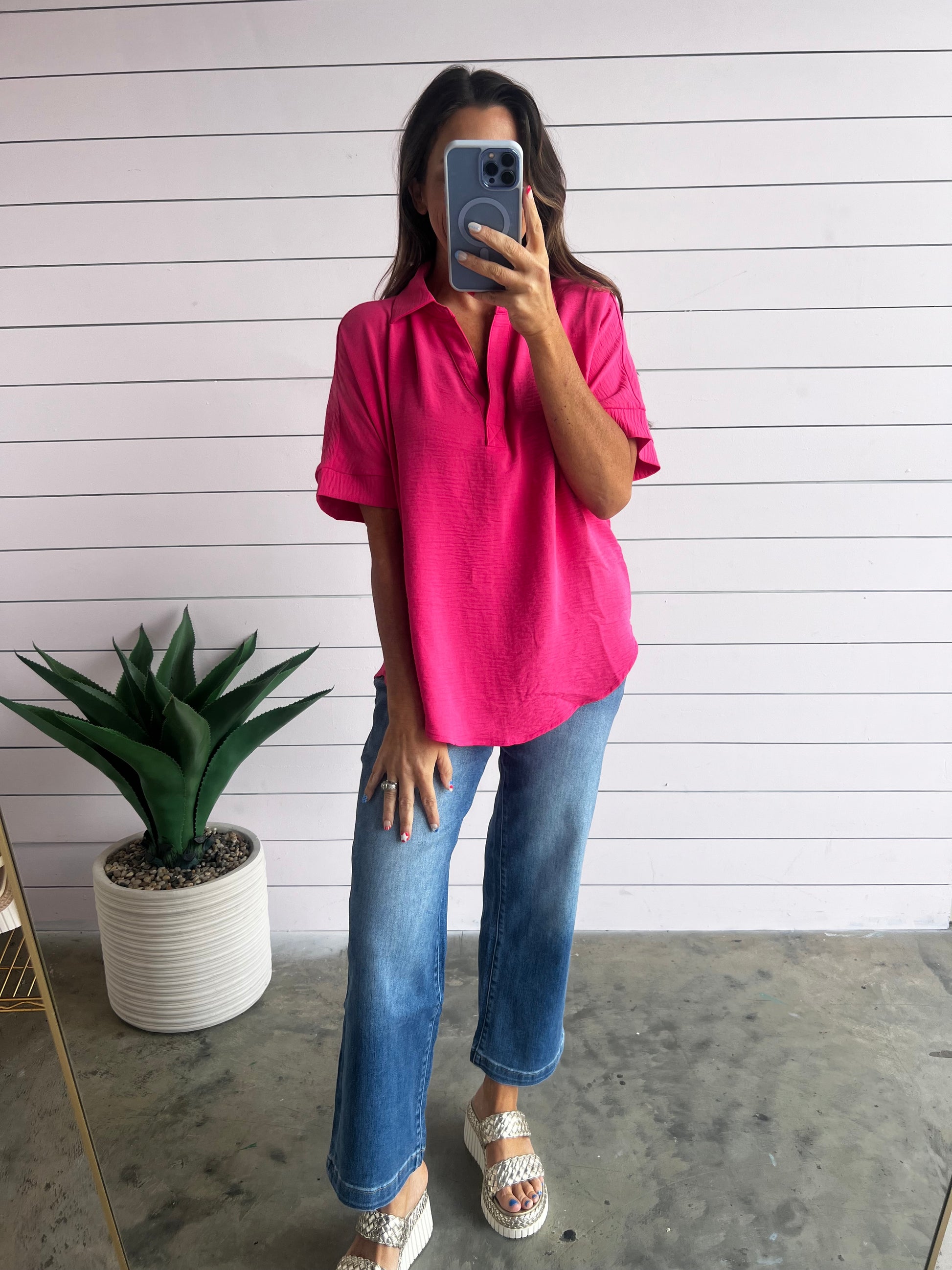Daring blouse - Fuchsia
