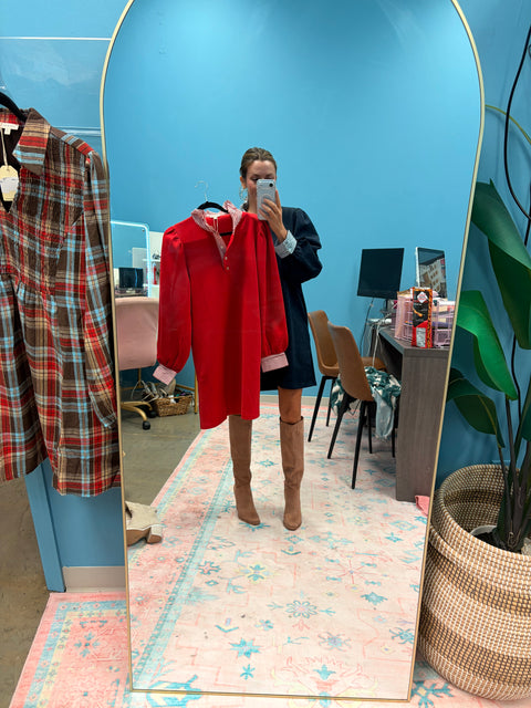 Preppy Moment Dress - Navy