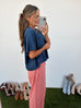 The right stuff top - Heather Navy