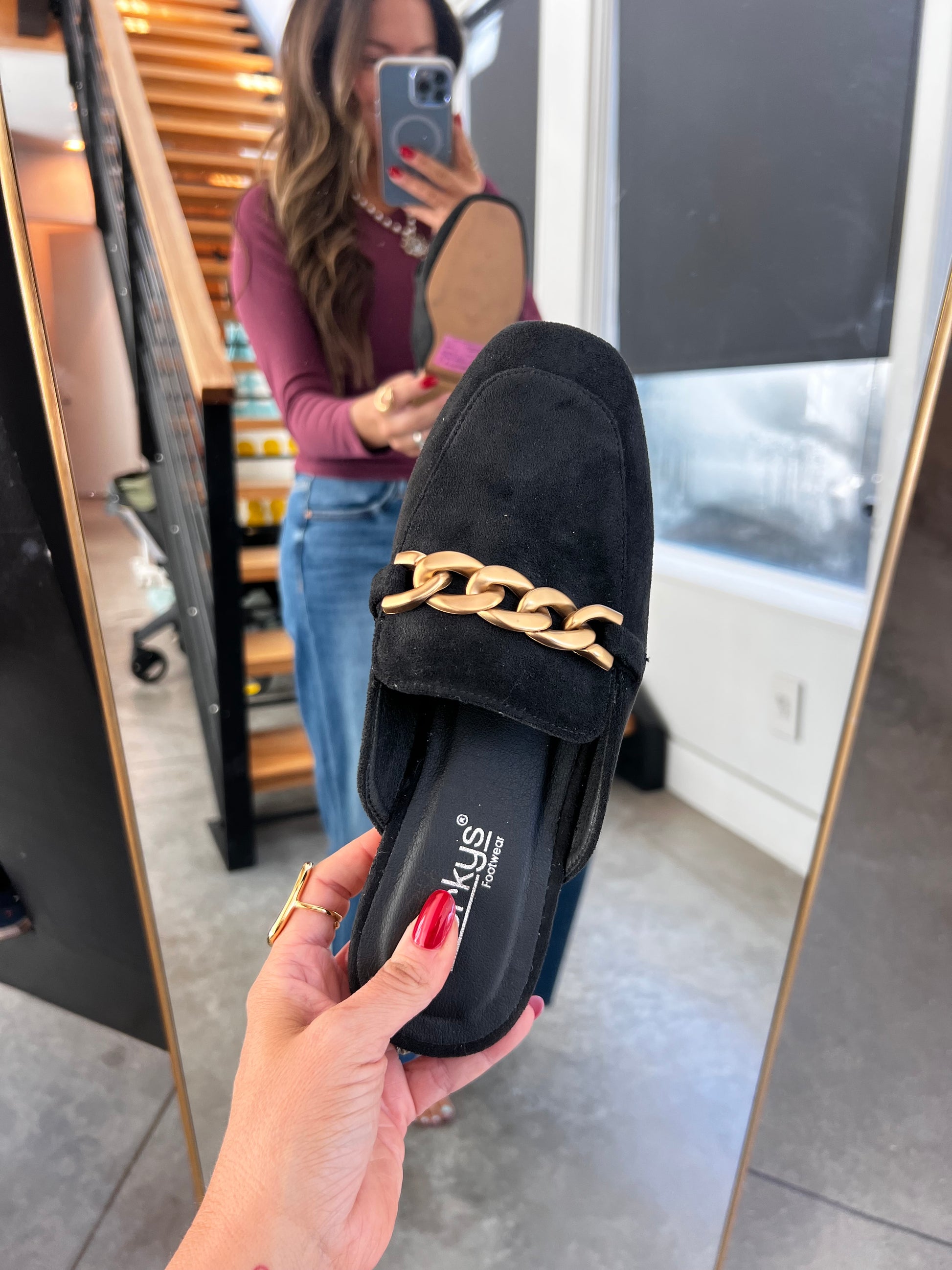 Corkys Keepsake - Pre Order - Black Faux Suede