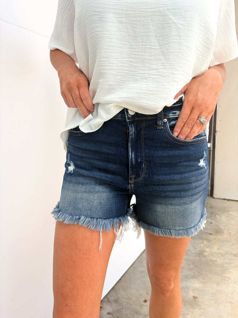 Firefly Night Denim Shorts - Dark