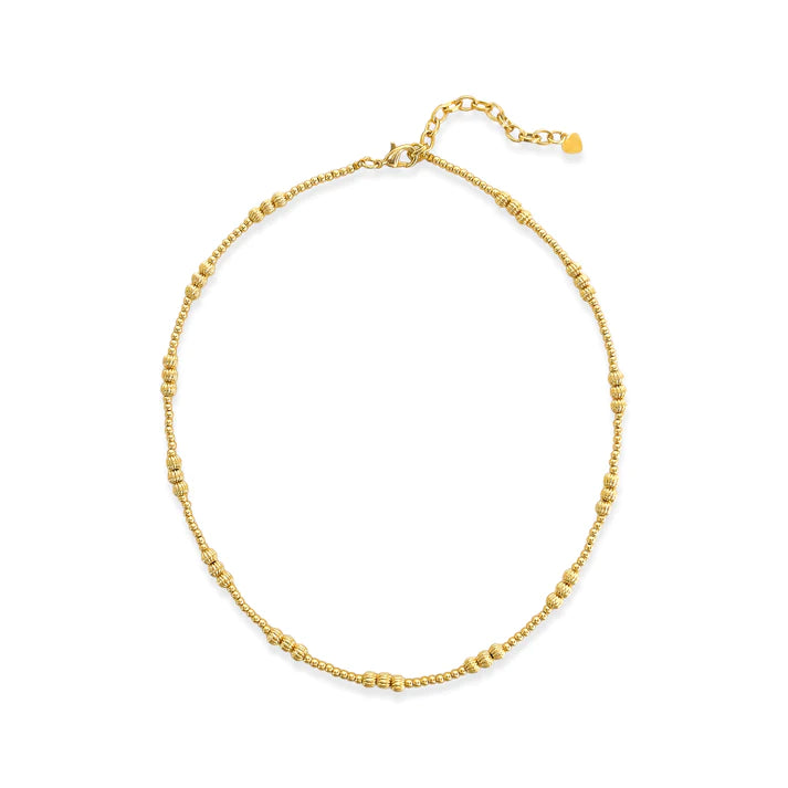 Angie Gold Beaded Necklace