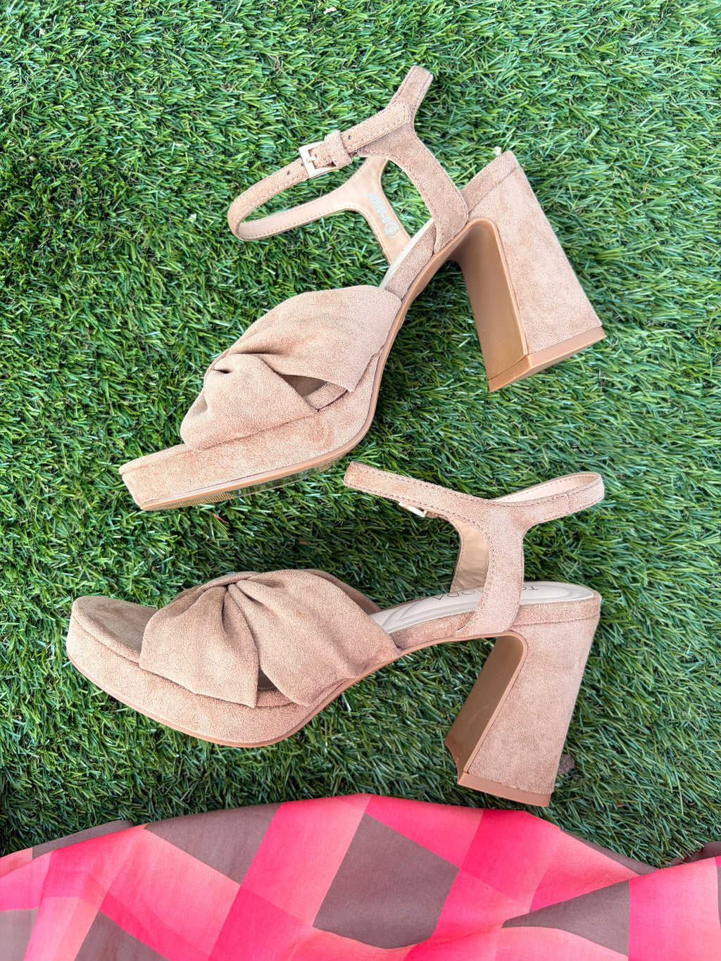 Adeline Suede Heel - Camel