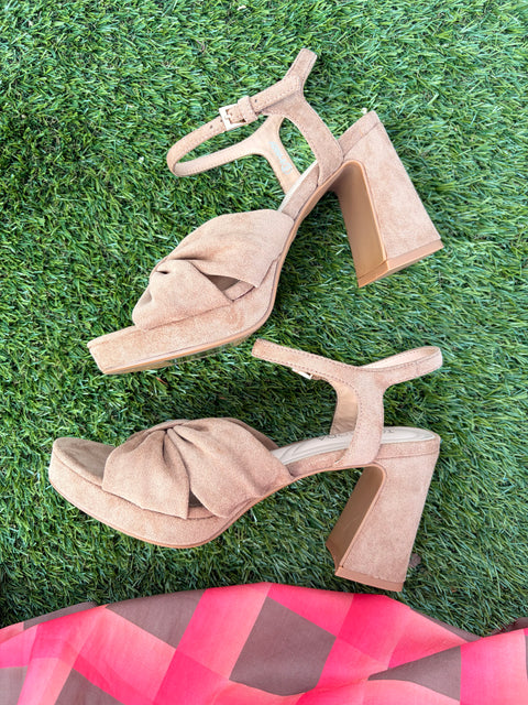 Adeline Suede Heel - Camel