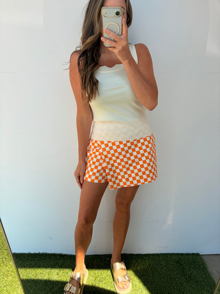 Good Ole Rocky Top Skort - Orange / White