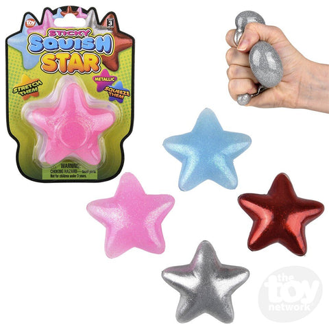 Squish Glitter Star 3''