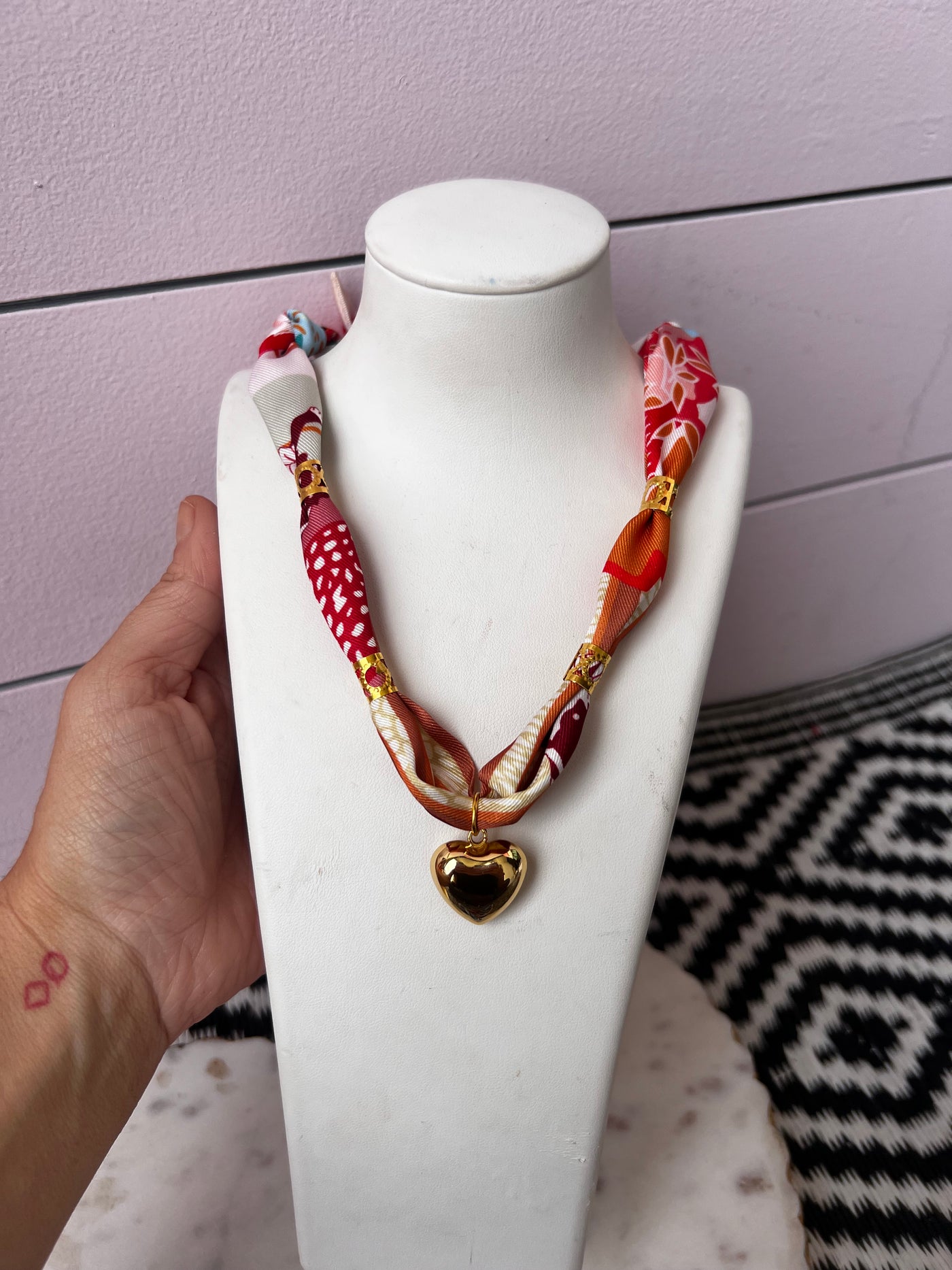 Wild Dog Scarf + Charm Necklace