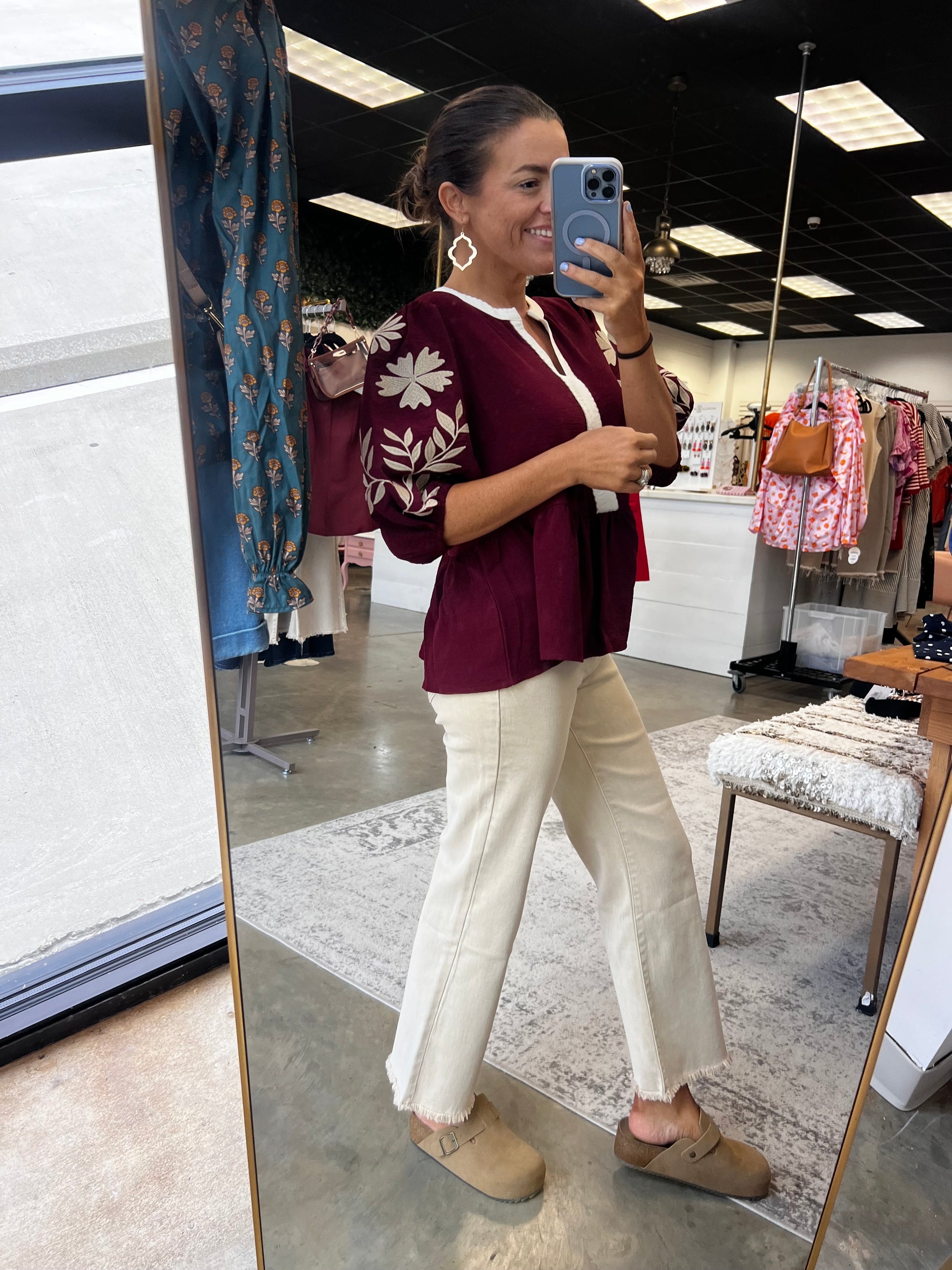 Perfectly Puffed -Burgundy
