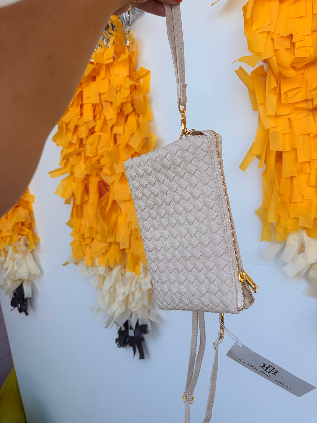 Liz Crossbody Bag - Woven Almond