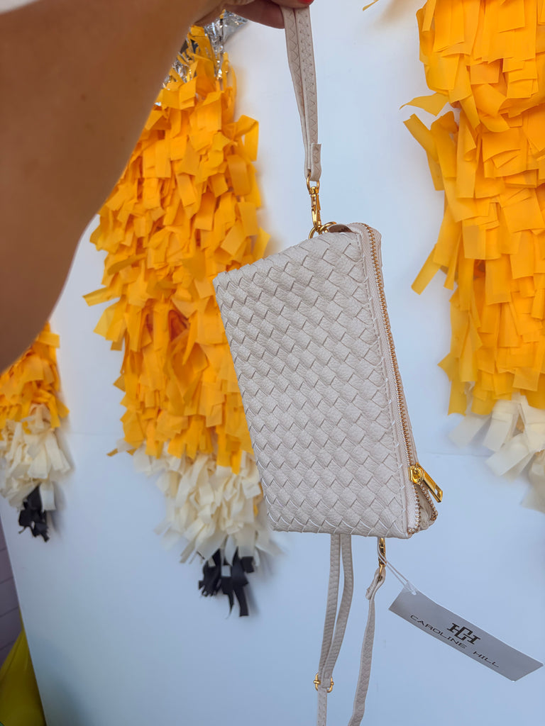 Liz Crossbody Bag - Woven Almond