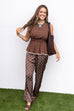 Sidebar Blouse -  Brown