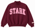 Polka Dot Mockneck sweatshirt - Maroon Stark