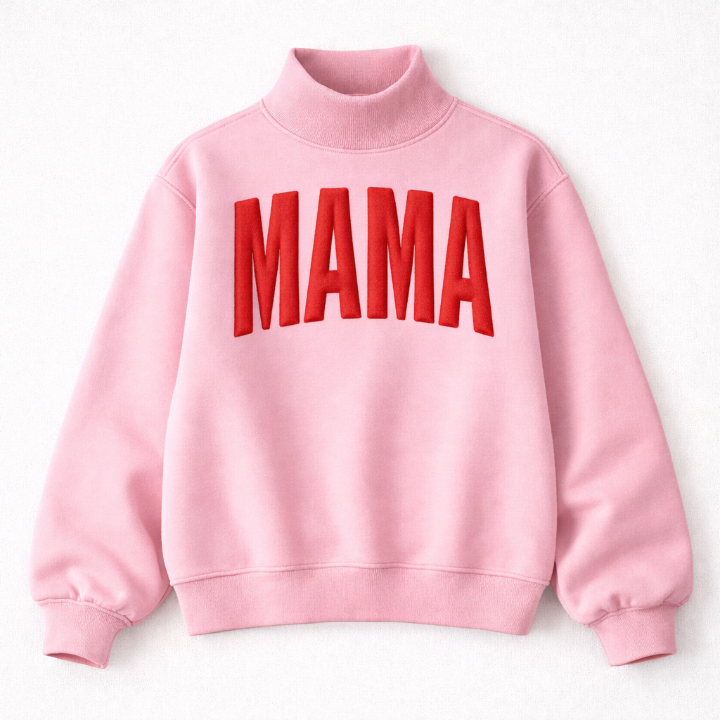 MAMA Puff Ink Mock Neck - PRE ORDER