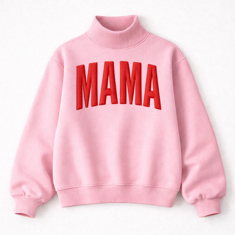 MAMA Puff Ink Mock Neck - PRE ORDER