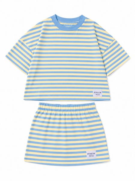 Sorbet Skort Set -Blue-Yellow  - PRE ORDER