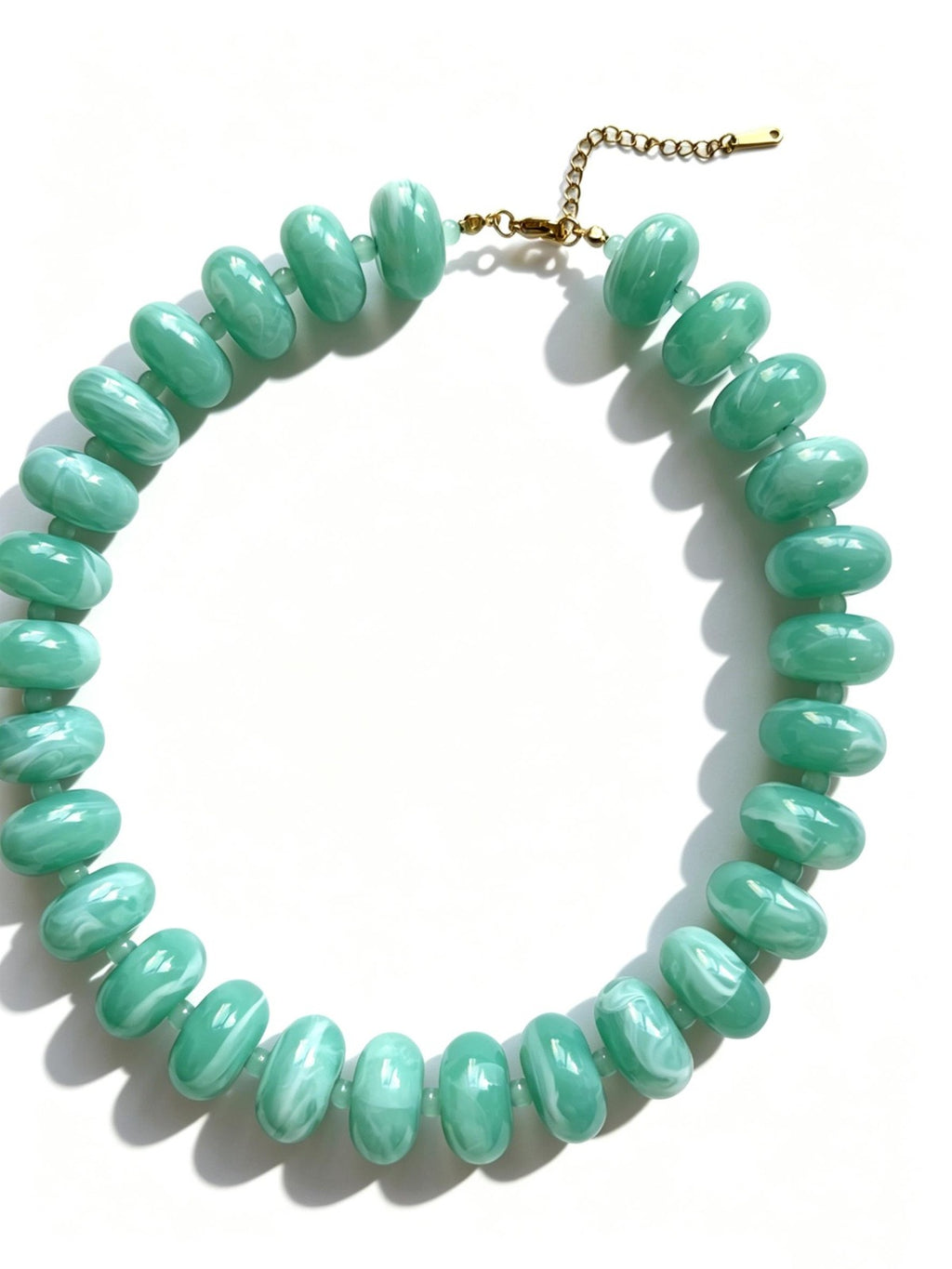 Chunky Boho Necklace- Aqua