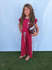 Girls Gameday Polka Dot Set - Burgundy