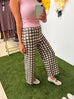 I See You Gingham Pants - Brown Combo