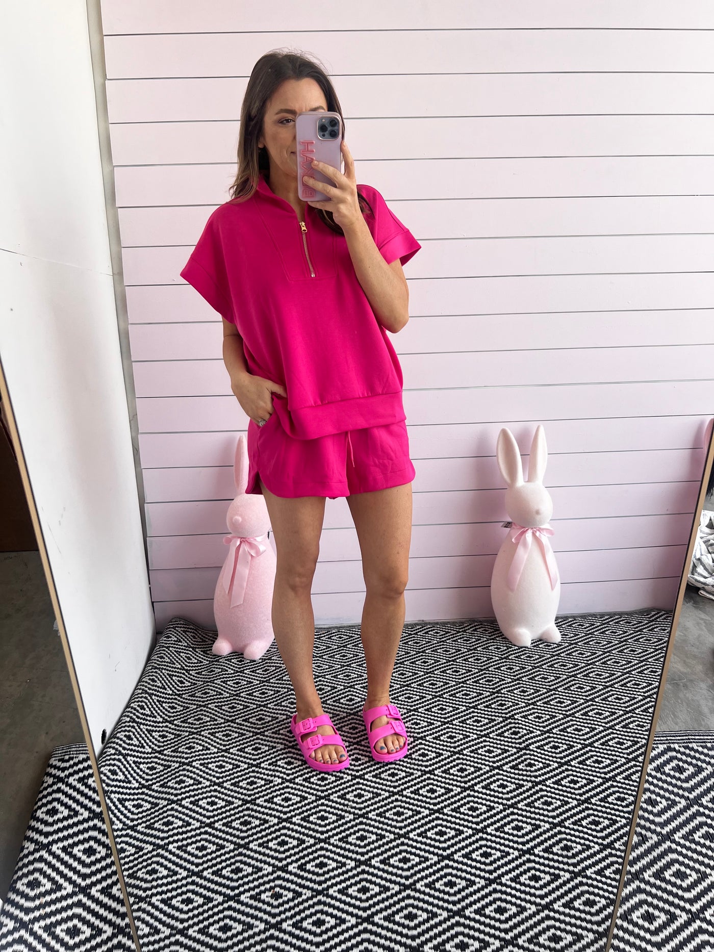 Spring Scuba Shorts - Pink