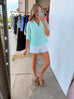 Everything In Between Blouse - Fair Aqua