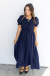 The Skylar Midi  Dress- Navy