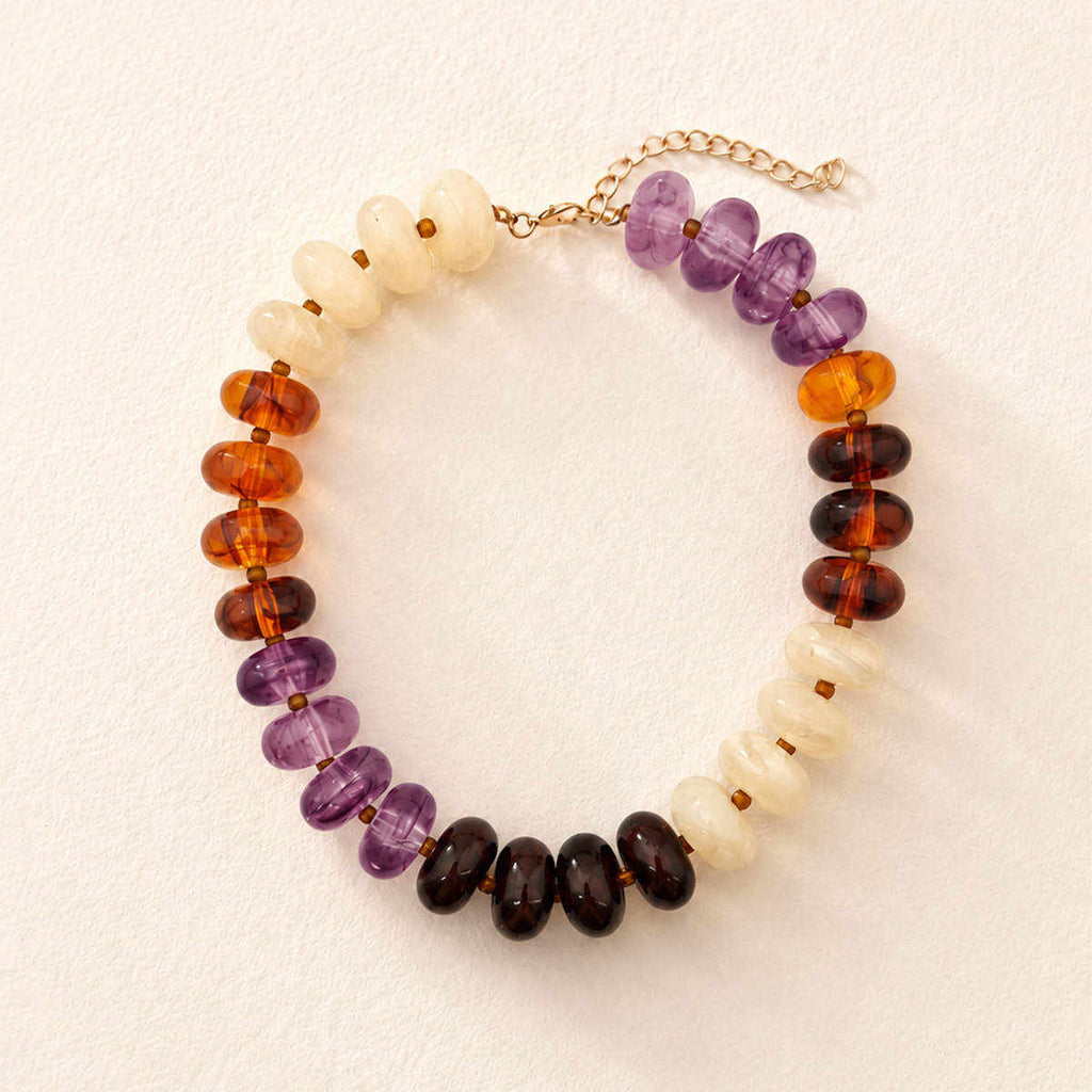 Chunky Boho Necklace- Fall Blend
